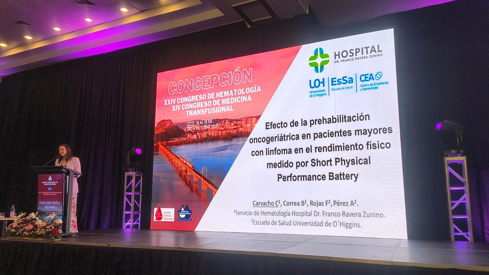 Socia expone en Congreso de Hematología en Concepción