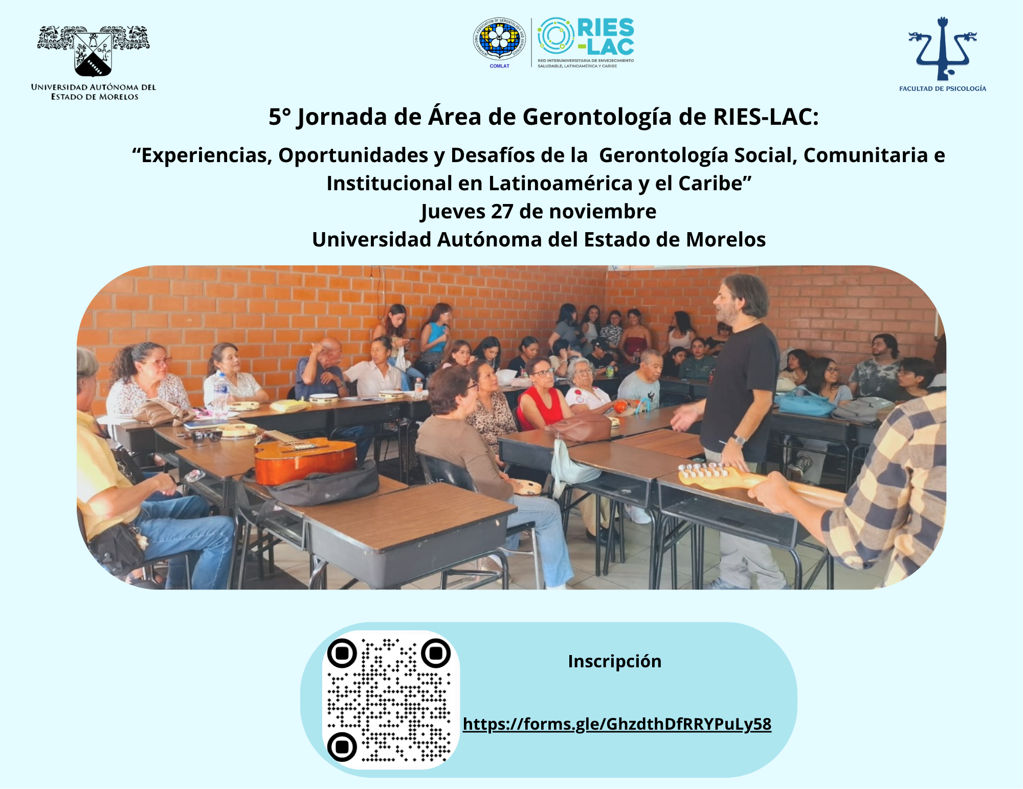 Jornada Experiencias, Oportunidades y Desafíos de la Gerontología Social, Comunitaria e Institucional en Latinoamérica y el Caribe