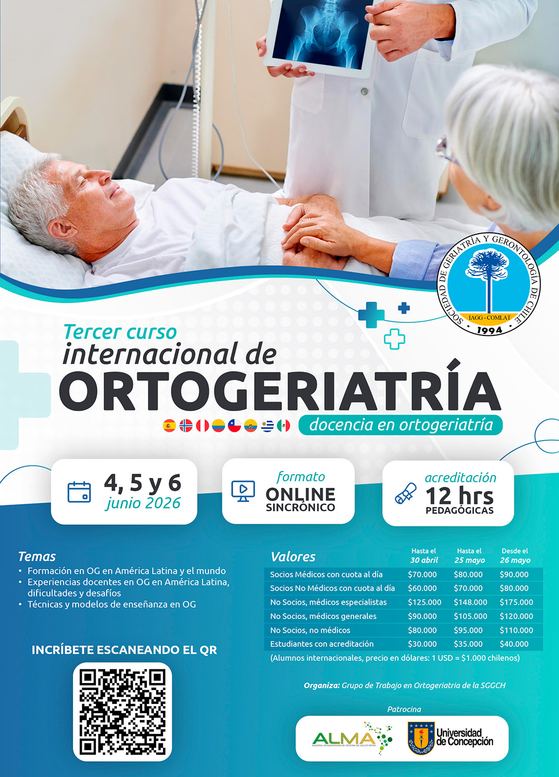 Tercer curso internacional de Ortogeriatría 2026